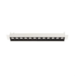 LedsC4 - Empotrable techo sin marco BENTO 12xled 25,2W 15º 2700K blanco negro