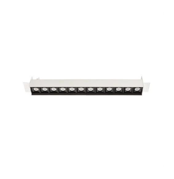 LedsC4 - Empotrable techo sin marco BENTO 12xled 25,2W 15º 2700K blanco negro