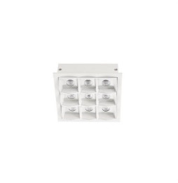 LedsC4 - Empotrable techo con marco BENTO 3x3led 18,9W 50º 2700K blanco blanco