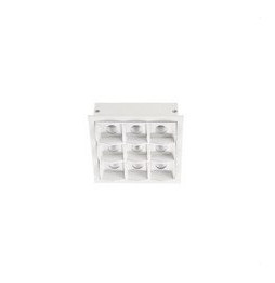 LedsC4 - Empotrable techo con marco BENTO 3x3led 18,9W 50º 2700K blanco blanco