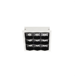 LedsC4 - Empotrable techo con marco BENTO 3x3led 18,9W 15º 3000K blanco negro