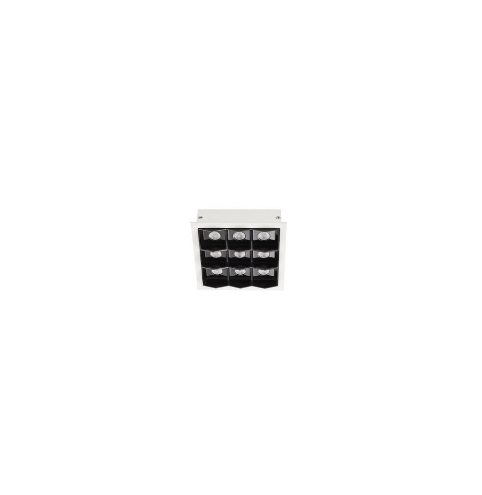 LedsC4 - Empotrable techo con marco BENTO 3x3led 18,9W 15º 3000K blanco negro LedsC4 - Empotrable techo con marco BENTO 3x3led 18,9W 15º 3000K blanco negro