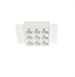 LedsC4 - Empotrable techo sin marco BENTO 3x3led 18,9W 50º 2700K blanco blanco
