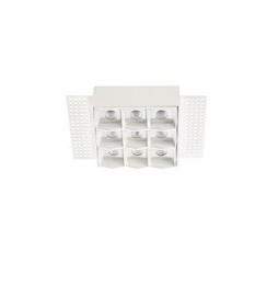 LedsC4 - Empotrable techo sin marco BENTO 3x3led 18,9W 50º 2700K blanco blanco