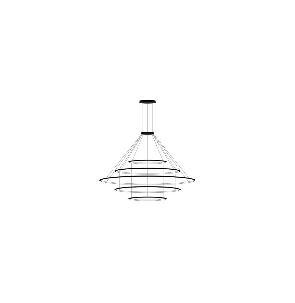 LedsC4 - Luminaria colgante circular pequeña 2700K DALI negro