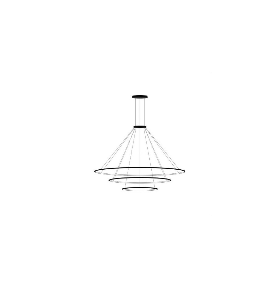 LedsC4 - Luminaria colgante circular pequeña 2700K 1-10V negro