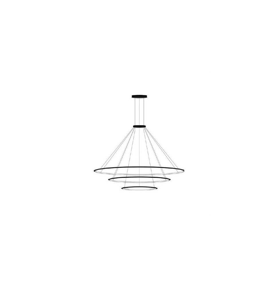 LedsC4 - Luminaria colgante circular pequeña 4000K ON-OFF negro