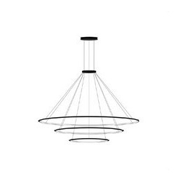 LedsC4 - Luminaria colgante circular grande 2700K 1-10V negro