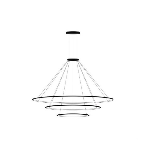 LedsC4 - Luminaria colgante circular grande 2700K DALI negro