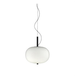 LedsC4 - Luminaria colgante ILARGI 8xled 8.5W blanco madera oscura