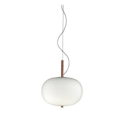 LedsC4 - Luminaria colgante ILARGI 8xled 8.5W blanco madera clara
