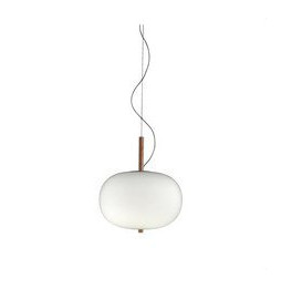LedsC4 - Luminaria colgante ILARGI 8xled 8.5W blanco madera clara