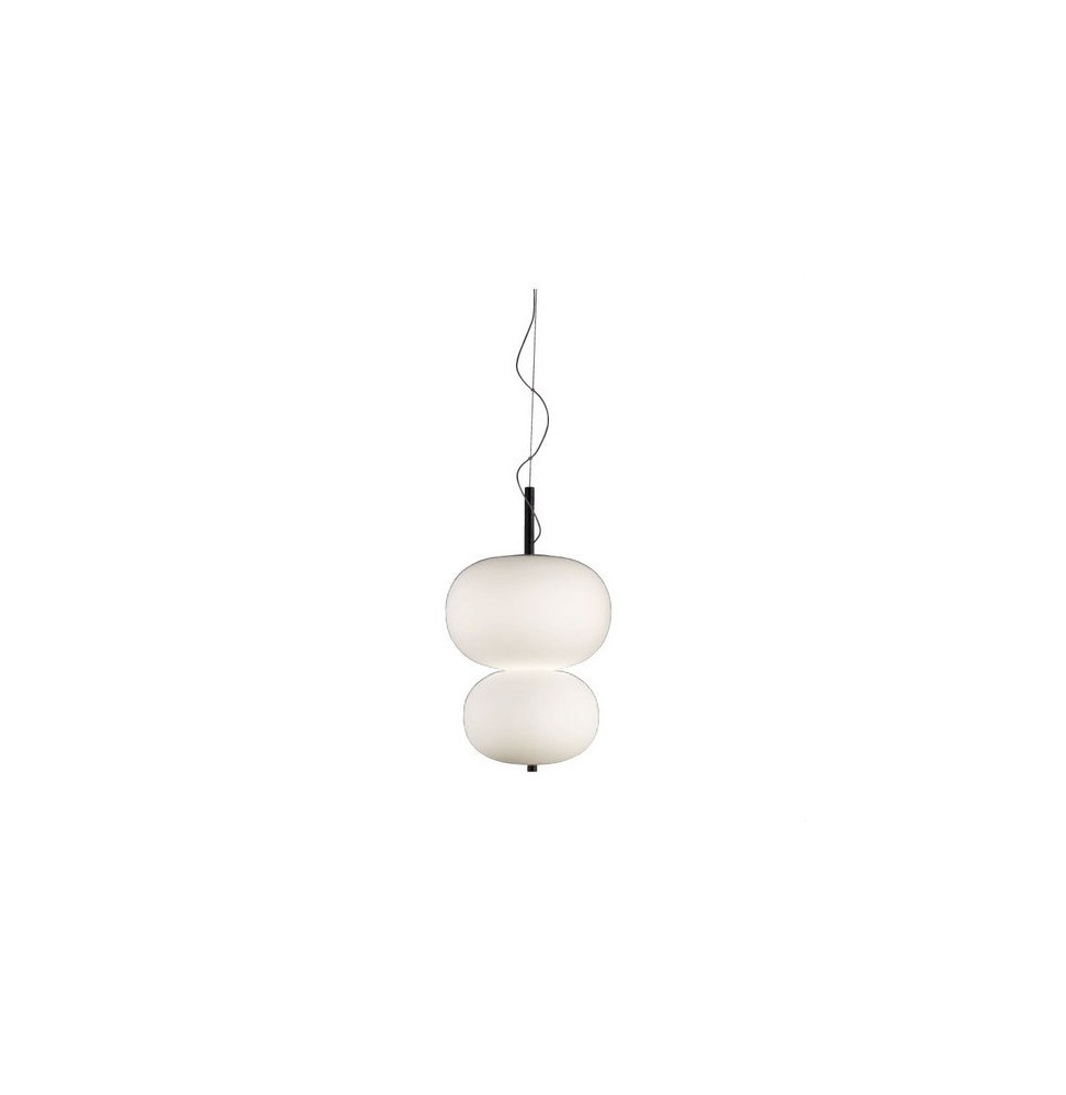 LedsC4 - Luminaria colgante ILARGI 34xled 36.1W blanco madera oscura