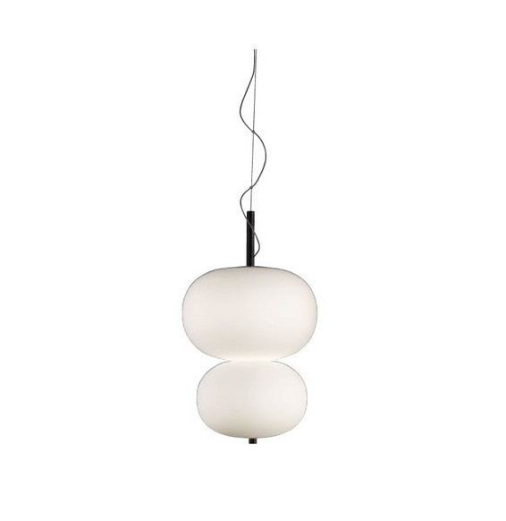 LedsC4 - Luminaria colgante ILARGI 34xled 36.1W blanco madera oscura