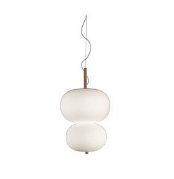 LedsC4 - Luminaria colgante ILARGI 34xled 36.1W blanco madera clara