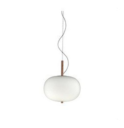 LedsC4 - Luminaria colgante ILARGI 8xled 8.5W blanco madera clara
