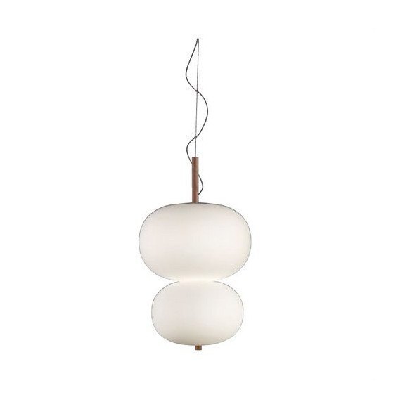 LedsC4 - Luminaria colgante ILARGI 34xled 36.1W blanco madera clara