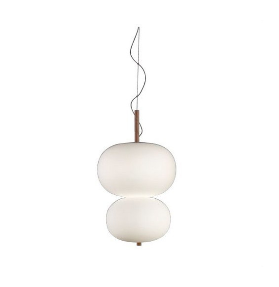 LedsC4 - Luminaria colgante ILARGI 34xled 36.1W blanco madera clara