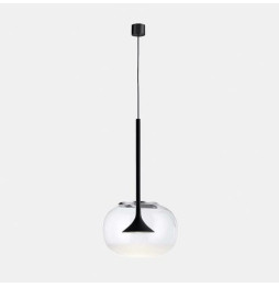LedsC4 - Luminaria colgante ALIVE 1xled 6.9W 2700K negro con cristal