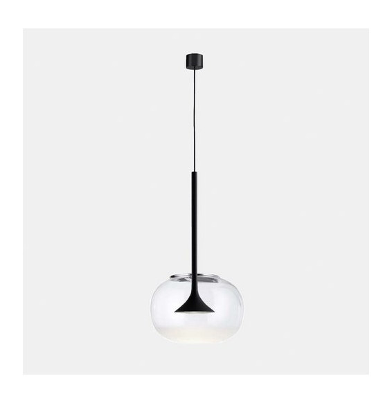 LedsC4 - Luminaria colgante ALIVE 1xled 6.9W 2700K negro con cristal