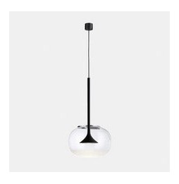 LedsC4 - Luminaria colgante ALIVE 1xled 6.9W 2700K negro con cristal