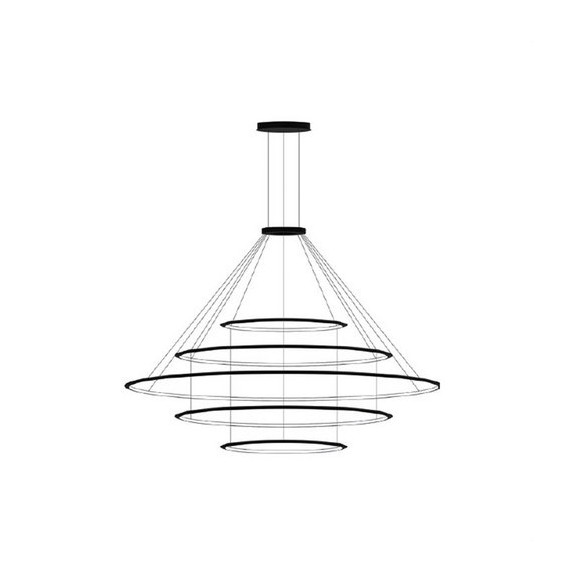 LedsC4 - Luminaria colgante circular grande 4000K DALI negro