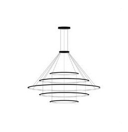 LedsC4 - Luminaria colgante circular pequeña 3000K ON-OFF negro