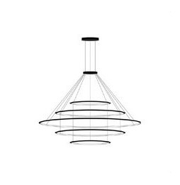 LedsC4 - Luminaria colgante circular pequeña 4000K ON-OFF negro