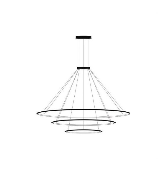 LedsC4 - Luminaria colgante circular grande 3000K DALI negro