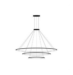 LedsC4 - Luminaria colgante circular grande 3000K 1-10V negro