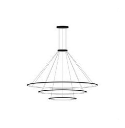 LedsC4 - Luminaria colgante circular grande 4000K 1-10V negro