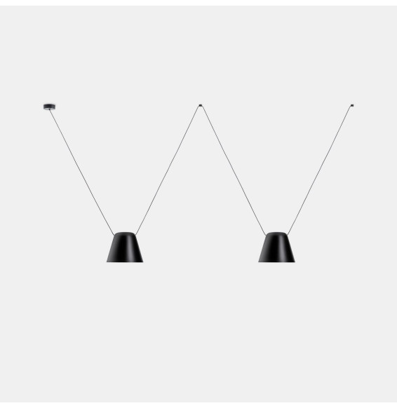 LedsC4 - Luminaria colgante 00-7397 ATTIC 2xE27 23 negro mate