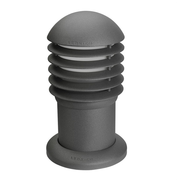 LedsC4 - Baliza 30cm rejilla E27 100/23W gris urbano