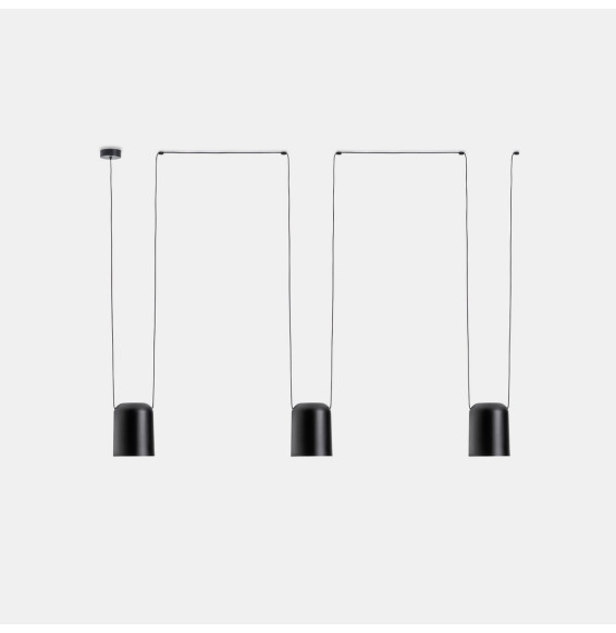 LedsC4 - Luminaria colgante 00-7398 ATTIC 3xE27 23 negro mate