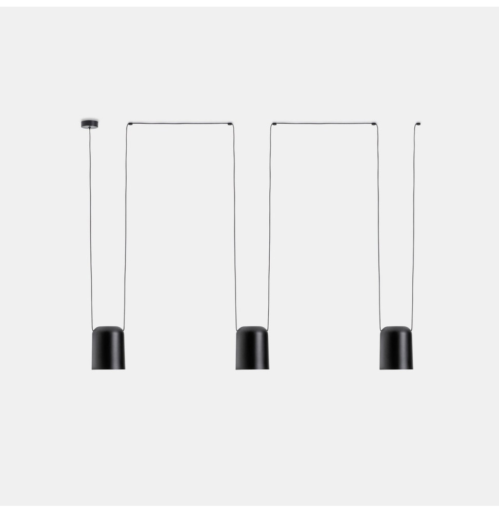 LedsC4 - Luminaria colgante 00-7400 ATTIC 3xE27 23 negro mate LedsC4 - Luminaria colgante 00-7400 ATTIC 3xE27 23 negro mate
