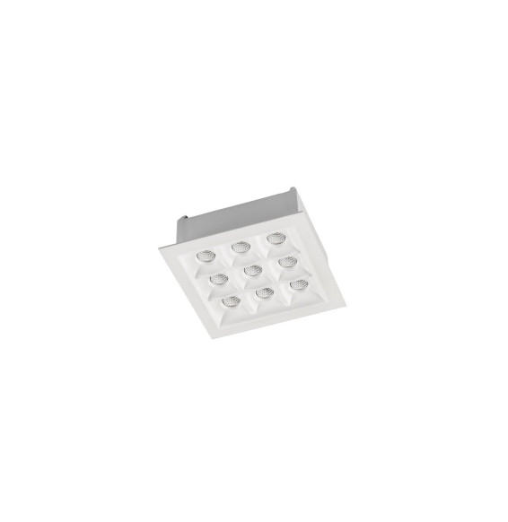 LedsC4 - Empotrable de techo 90-6697-14-14 BENTO 9xLED 18,3 blanco negro