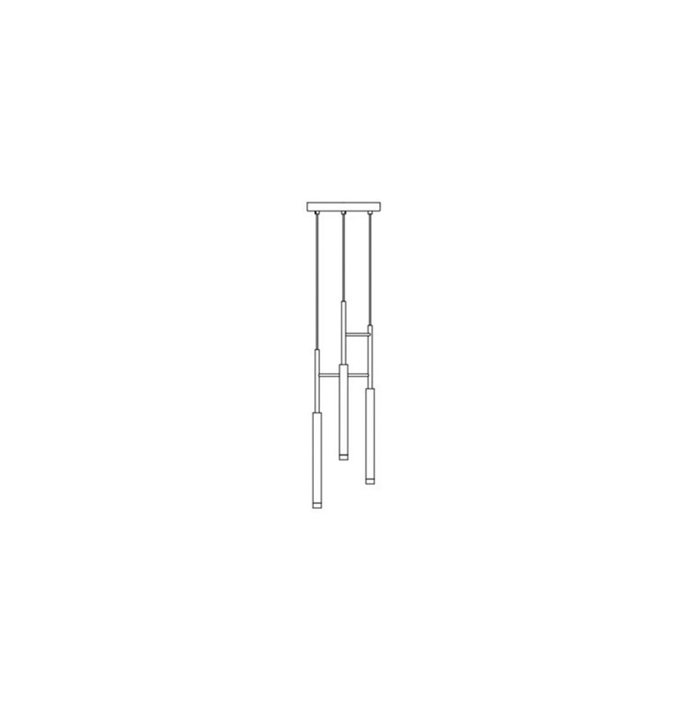 LedsC4 - Luminaria colgante CANDLE TRIPLEX 3xLED 9,4W negro LedsC4 - Luminaria colgante CANDLE TRIPLEX 3xLED 9,4W negro