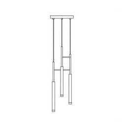 LedsC4 - Luminaria colgante CANDLE TRIPLEX 3xLED 9,4W negro