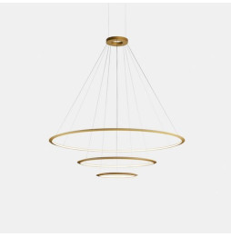 LedsC4 - Luminaria superficie Circular Inward Light 4000K On / Off 555.8W dorado 6984xLED