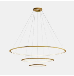 LedsC4 - Luminaria superficie Circular Inward Light 3000K DALI 326.4W dorado 4608xLED