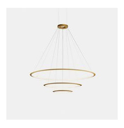LedsC4 - Luminaria superficie Circular Inward Light 2700K On / Off 555.8W dorado 6984xLED