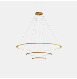 LedsC4 - Luminaria superficie Circular Inward Light 3000K On / Off 555.8W dorado 6984xLED