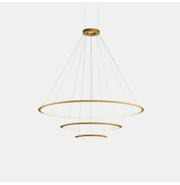 LedsC4 - Luminaria superficie Circular Inward Light 3000K On / Off 555.8W dorado 6984xLED