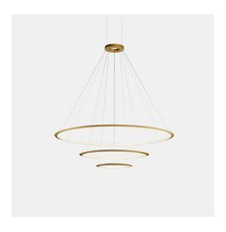 LedsC4 - Luminaria superficie Circular Inward Light 3000K On / Off 555.8W dorado 6984xLED