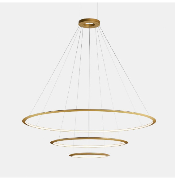 LedsC4 - Luminaria superficie Circular Inward Light 4000K DALI 326.4W dorado 4608xLED