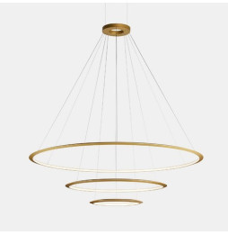 LedsC4 - Luminaria superficie Circular Inward Light 4000K DALI 326.4W dorado 4608xLED