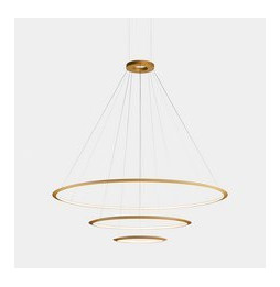 LedsC4 - Luminaria superficie Circular Inward Light 4000K DALI 223.5W dorado 2808xLED