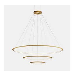 LedsC4 - Luminaria superficie Circular Inward Light 4000K 0-10V 326.4W dorado 4608xLED