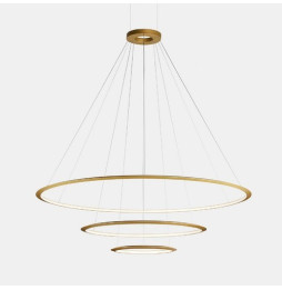 LedsC4 - Luminaria superficie Circular Inward Light 3000K On / Off 366.7W dorado 4608xLED