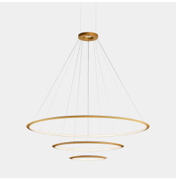 LedsC4 - Luminaria superficie Circular Inward Light 2700K On / Off 223.5W dorado 2808xLED